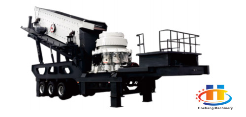 Wheel cone crushing and screening plant